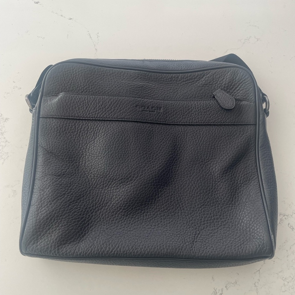 Coach Blue Leather Messenger Bag